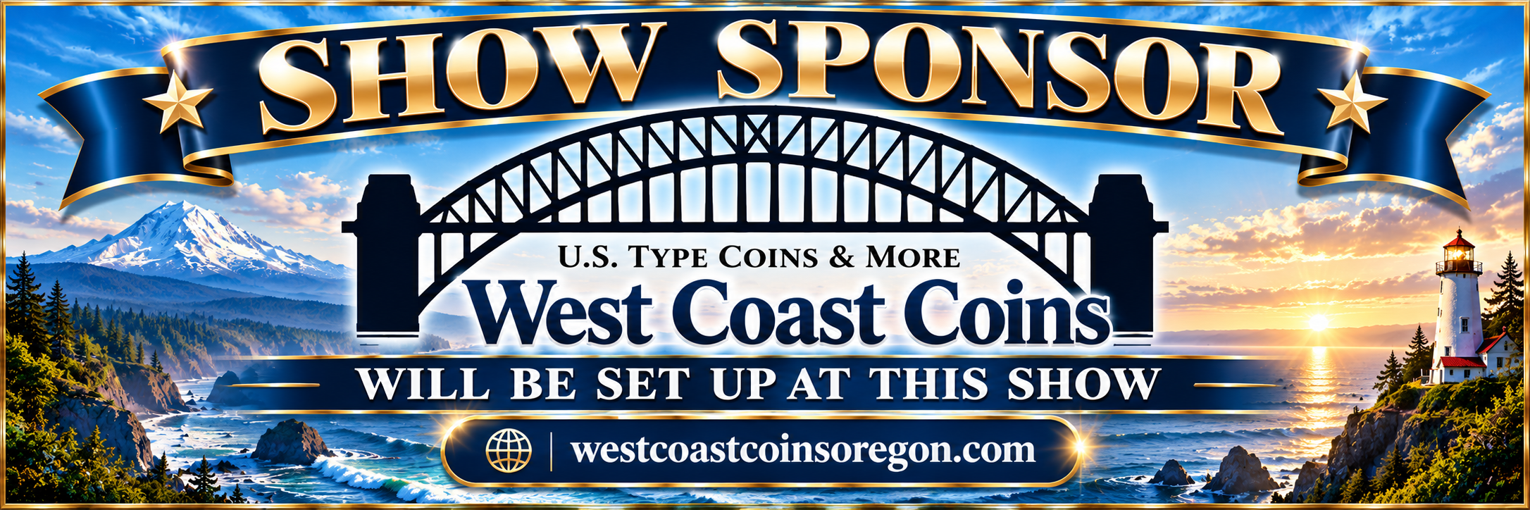 West Coast Coins — Show Sponsor — Will Be Set Up at This Show